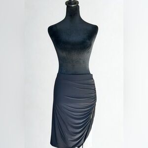 Cache Adjustable Zipper Pencil Lined Skirt